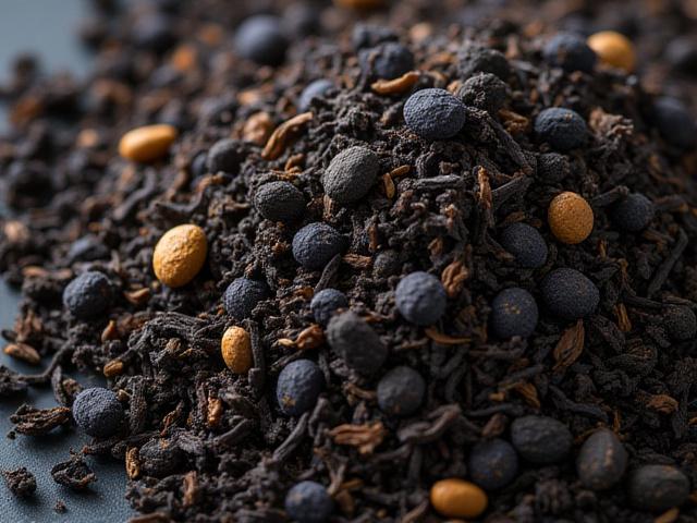 Illatos Earl Grey tea száraz levelei.